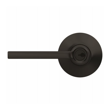 Schlage Lock Matte BLK Entry Lever F51AGLAT622